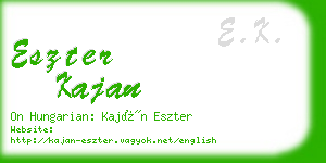 eszter kajan business card